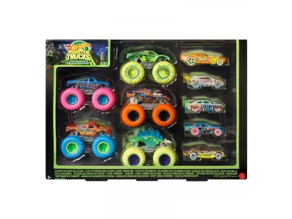 Mattel Monster Trus 1: 64 šviečia tamsoje 10 vnt