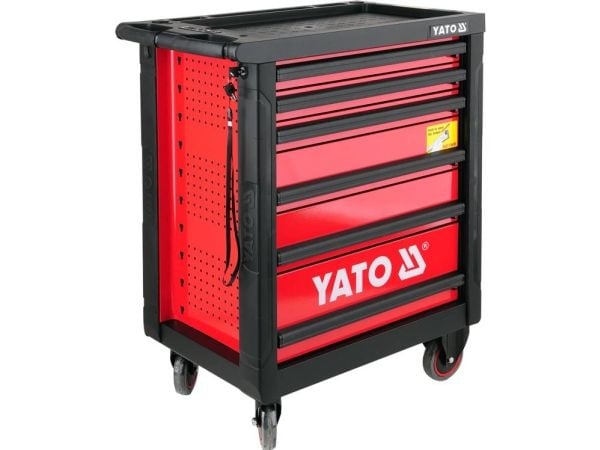 Yato YT-5530, Stål, Sort, Rød, 6 skuffer, Kulelagerbaserte teleskopskinner, 25 kg, 35 kg
