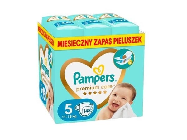 Pampers Premium Care 5 bleier, 11-16 kg, 148 stk.