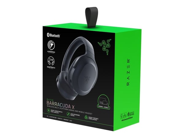Razer Barracuda X, Langallinen & langaton, Pelaaminen, 20 - 20000 Hz, 271 g, Kuulokkeet, Musta