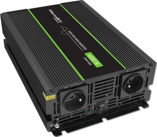 Qoltec Monolith spenningsomformer | 2000W | 4000W | 12V til 230V | Ren sinus