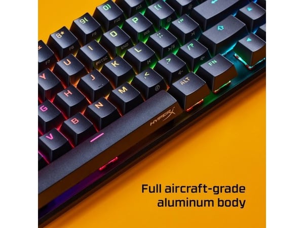 HyperX Alloy Origins 65 - Tastatur - bakgrunnsbelyst - USB-C - QWERTY - Nordisk - tastsvitsj: HyperX Red - svart