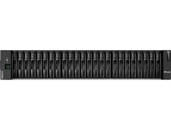 Lenovo ThinkSystem DE2000H Hybrid 2U24 SFF controller enclosure - Harddiskarray - 24 brønner (SAS-3) - SAS 12Gb/s (ekstern) - kan monteres i rack - 2U