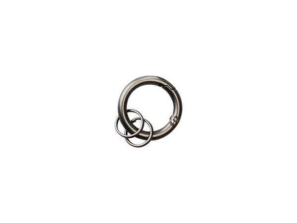 BASI 0006-0157, Nøkkelring, Sort, Grå, Rund, Unisex, 3 cm, 16 g