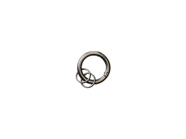 BASI 0006-0155, Nøkkelring, Sort, Grå, Rund, Unisex, 2 cm, 10 g