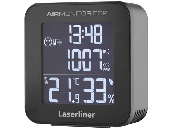 Laserliner 082.427A, Karbondioksid (CO2), Hjem, NDIR (Non-Dispersive Infrared), 0 - 100%, -9,9 - 50 °C, °C