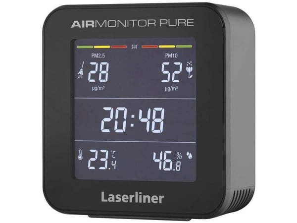 Laserliner AirMonitor PURE, Sort, 1%, -9,9 - 50 °C, 1 - 99%, 1 stykker, 0 - 40 °C