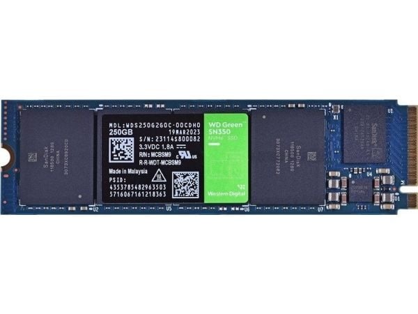 Western Digital Green SN350, 250 GB, M.2, 2400 MB/s