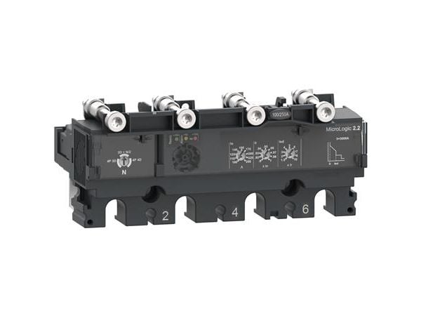SCHNEIDER ELECTRIC Virtarele MicroLogic 2.2 ComPacT NSX 100/160/250 -katkaisijoille, elektroninen, nimellisvirta 100A, 4-napainen 4 suojattu
