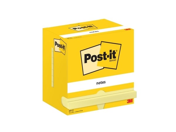 Post-It 655-CY, Rektangel, Gult, Papir, PEFC, 127 mm, 76 mm