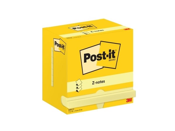 Post-It 7100290186, Rektangel, Gult, Papir, 76 mm, 127 mm, 100 ark