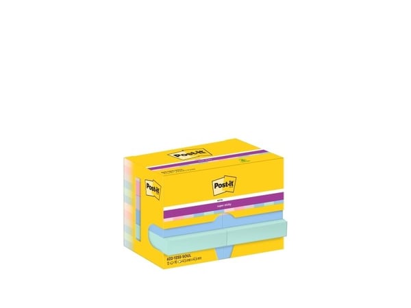 Post-It 7100258899, Neliö, Sininen, Vihreä, Laventeli, Vaaleanpunainen, Purppura, Paperi, 47,6 mm, 47,6 mm, 90 arkkia