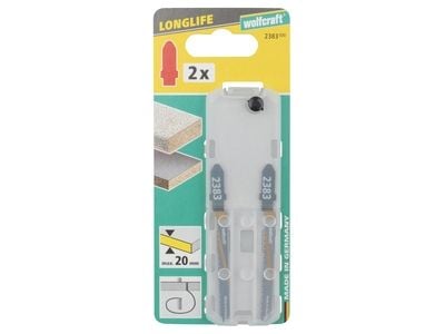 wolfcraft GmbH HCS, Stikksagblad, Laminat, Parkett, Plast, Tre, 5 cm, 7,5 cm, 2 stykker