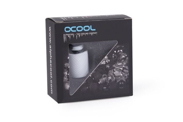 Alphacool 17568, Slangekontakt, Hvit, 1/4", CE, FC, RoHS, 20 mm, 1,8 cm