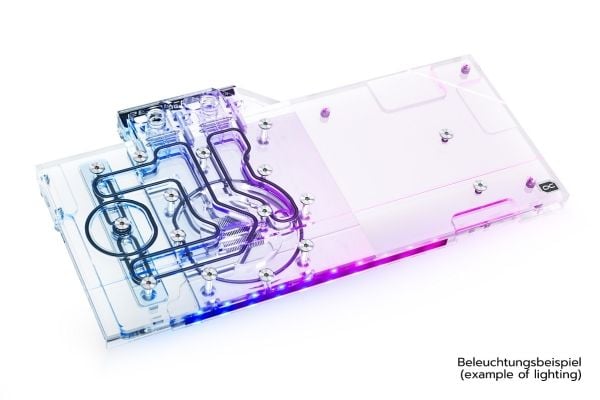 Alphacool 11970, Vannblokk + Bakplate, Akryl, Sort, Gjennomsiktig, 1/4", 3-pin, Grafikkort