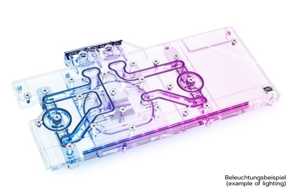 Alphacool 11967, Vannblokk + Bakplate, Akryl, Aluminium, Sort, Gjennomsiktig, 1/4", 3-pin, Grafikkort