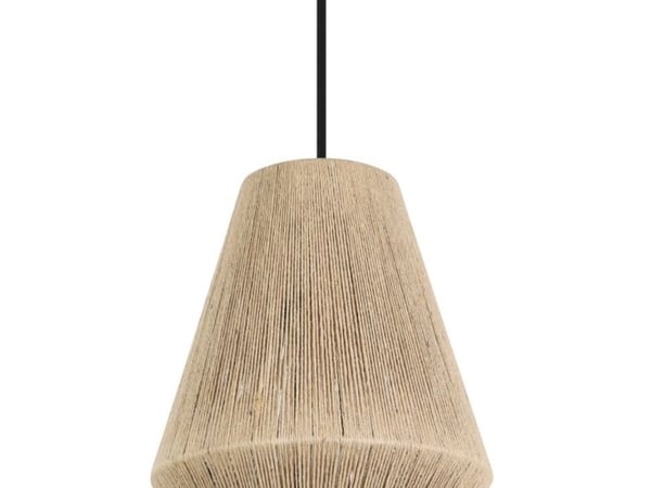 EGLO Alderney, Fleksibel montering, Sort, Naturlig, Beige, Stål, Tekstil, Sort, Innendørs