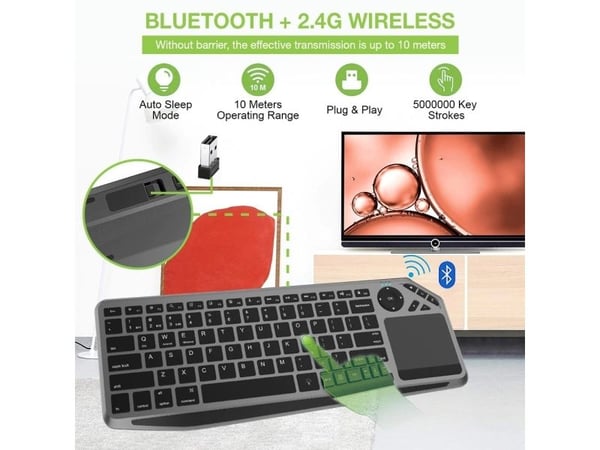 Techly Dual Keyboard -näppäimistö (365375)