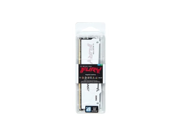 Kingston FURY Beast RGB - DDR5 - modul - 16 GB - DIMM 288-pin - 5200 MT/s / PC5-41600 - CL40 - 1.25 V - ikke-bufret - on-die ECC - hvit