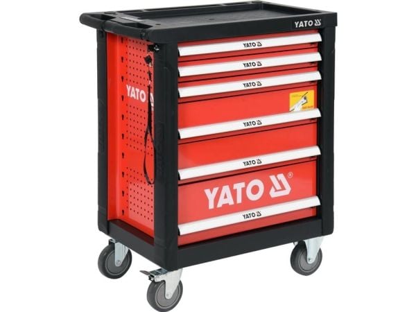 Yato YT-55307, Stål, Sort, Rød, 6 skuffer, Kulelagerbaserte teleskopskinner, 25 kg, 35 kg