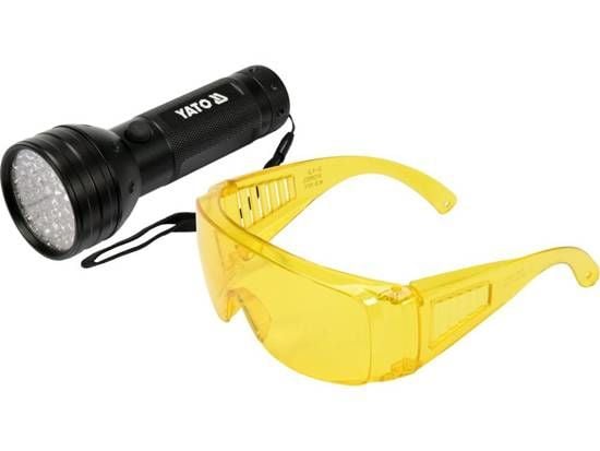 Yato YT-08581, Hodebåndslommelykt, Sort, Aluminium, Knapper, IP20, III