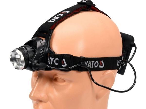Yato YT-08591, Hodebåndslommelykt, Sort, Aluminium, IP20, III, LED Yato YT-08591, Hodebåndslommelykt, Sort, Aluminium, IP20, III, LED