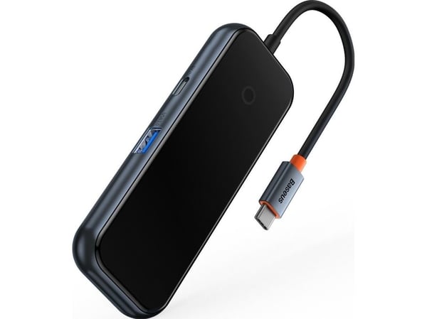 USB-hubb Baseus adapter 4-i-1 Baseus Hub USB-C till 4xUSB 3.0 (mörkgrå)