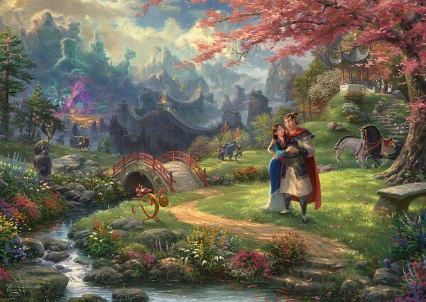 Schmidt Spiele Thomas Kinkade Studios: Disney - Mulan, Jigsaw Puzzle (1000 stykker)