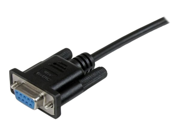 StarTech 2m Black DB9 RS232 Serial Null Modem Cable F/F - DB9 Female to Female - 9 pin RS232 Null Modem Cable - 2 meter, Black - Null modem-kabel -...