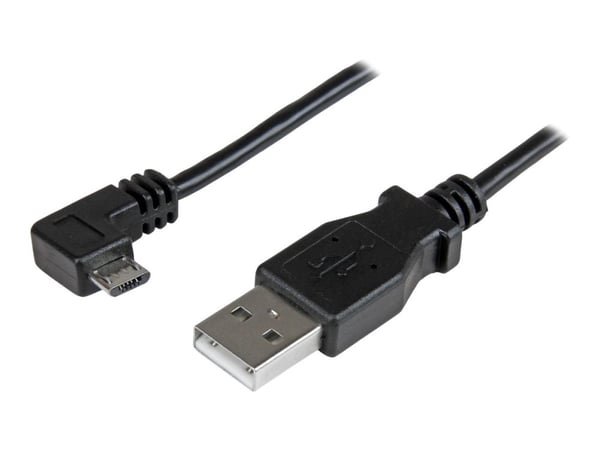 StarTech Right Angle Micro USB Cable - 1 ft / 0.5m - 90 degree - USB Cord - USB Charger Cable - USB to Micro USB Cable (USBAUB50CMRA) - USB-kabel -...