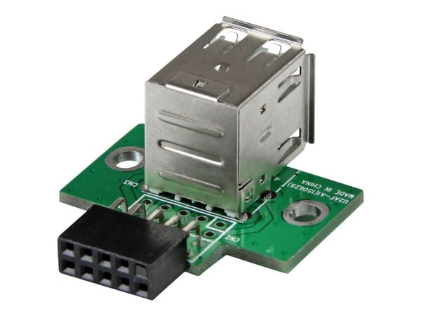 StarTech.com 2 Port USB Motherboard Header Adapter - USB-sovitin - USB (W) - 10-nastainen USB-otsikko (W)