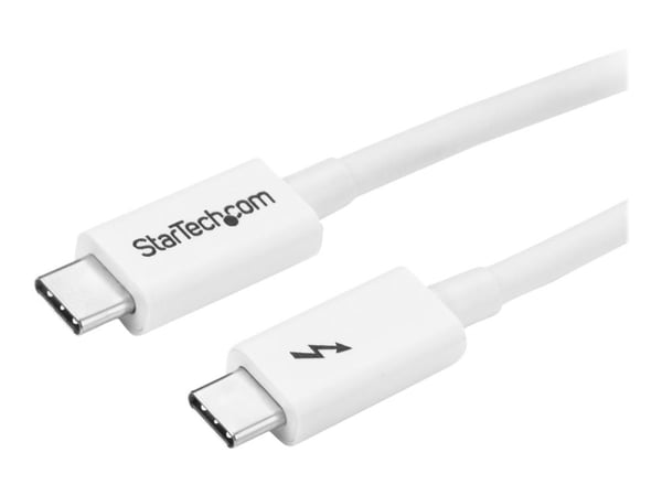 StarTech 3.3ft (1m) Thunderbolt 3 Cable, 20Gbps, 100W PD, 4K Video, Thunderbolt-Certified, Compatible w/ TB4/USB 3.2/DisplayPort - Thunderbolt-kabe...