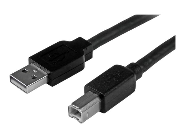 StarTech 15m / 50 ft Active USB 2.0 A to B Cable - Long 15 m USB Cable - 50 ft USB Printer Cable - 1x USB A (M), 1x USB B (M) - Black (USB2HAB50AC)...