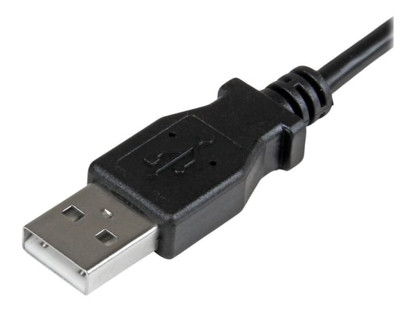 StarTech 1m 3 ft Micro-USB Charge-and-Sync Cable - Right-Angle Micro-USB - M/M - USB to Micro USB Charging Cable - 30/24 AWG (USBAUB1MRA) - USB-kab...