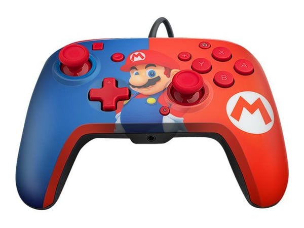PDP Faceoff Deluxe+ Audio Wired Controller - Håndkonsoll - kablet - Power Pose Mario - for Nintendo Switch