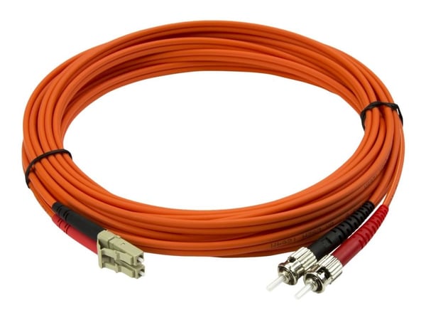StarTech.com 5m Fiber Optic Cable - Multimode Duplex 50/125 - LSZH - LC/ST - OM2 - LC to ST Fiber Patch Cable - Patch-kabel - ST-läge (multi-mode) ...