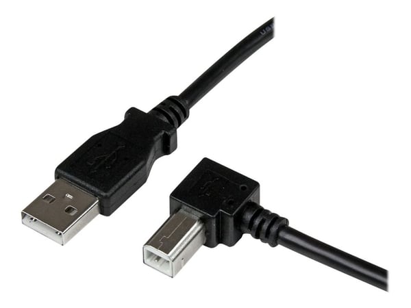StarTech 3m USB 2.0 A to Right Angle B Cable Cord - 3 m USB Printer Cable - Right Angle USB B Cable - 1x USB A (M), 1x USB B (M) (USBAB3MR) - USB-k...