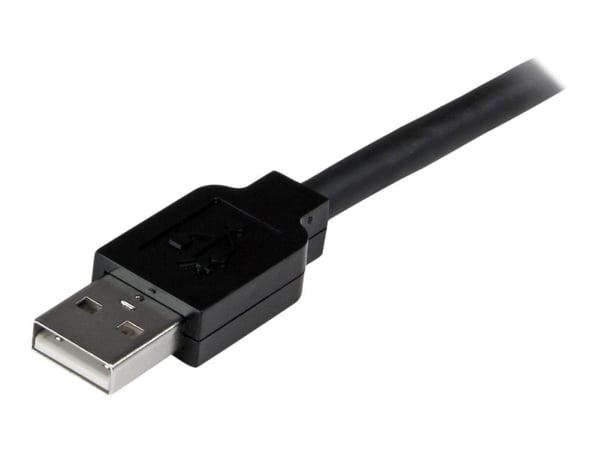 StarTech 20m USB 2.0 Active Extension Cable - M/F - USB extension cable - USB (M) to USB (F) - USB 2.0 - 66 ft - active - black - USB2AAEXT20M - US...