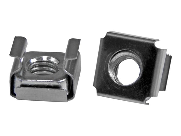 Startech M6 Cage Nuts - 100 Pack - M6 Mounting Cage Nuts for Server Rack & Cabinet (CABCAGENTS62) - Burmutrer (en pakke 100) - for P/N: RACK-18U-20...