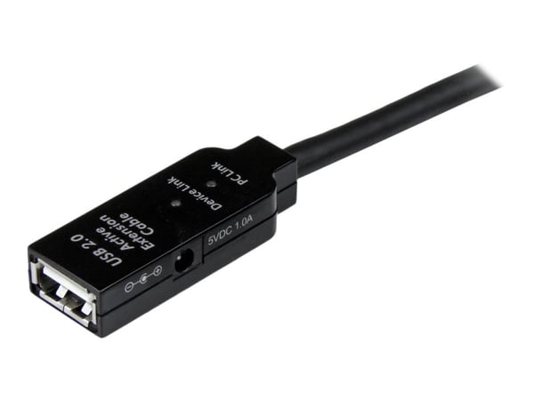 StarTech 20m USB 2.0 Active Extension Cable - M/F - USB extension cable - USB (M) to USB (F) - USB 2.0 - 66 ft - active - black - USB2AAEXT20M - US...