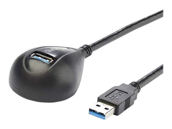 StarTech.com 1,5 m svart SuperSpeed USB 3.0-förlängningskabel till skrivbordet - A till A M/F - USB-förlängningskabel - USB typ A (hona) till USB t...