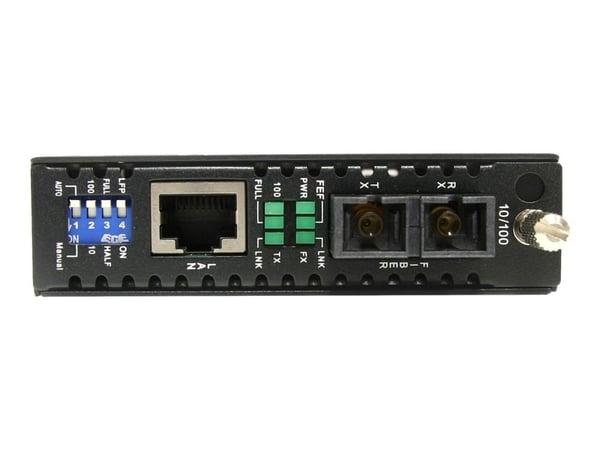 StarTech.com ET90110SM302, 200 Mbit/s, 10Base-T, 100Base-FX, Nopea Ethernet, 10,100 Mbit/s, Täysi, Puolikas