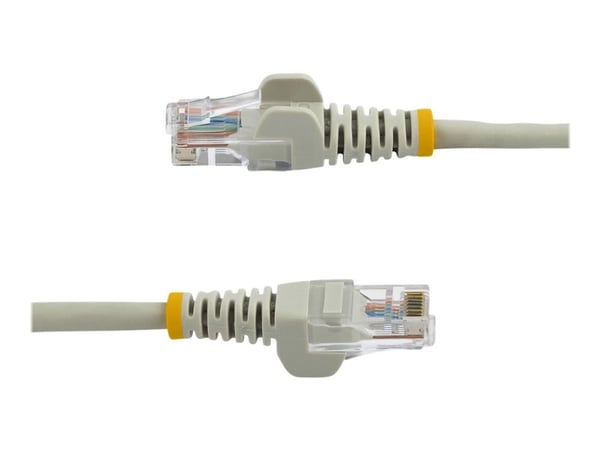 StarTech.com 0.5m Gray Cat5e / Cat 5 Snagless Ethernet Patch Cable 0.5 m - Patchkabel - RJ-45 (han) til RJ-45 (han) - 50 cm - UTP - CAT 5e - knastf...