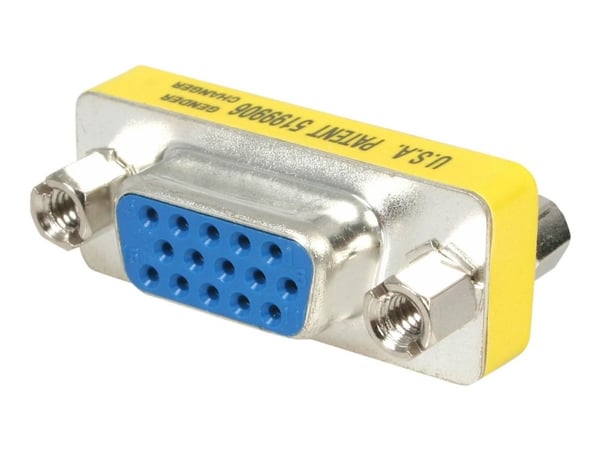 StarTech Slimline VGA HD15 Gender Changer - F/F - HD15 gender changer - VGA coupler - VGA gender changer (GC15HSF) - VGA-hann-hunnveksler - HD-15 (...