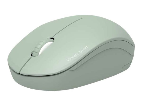 PORT Connect Collection - Mus - höger- och vänsterhänta - optisk - 3 knappar - trådlös - 2.4 GHz - USB / USB-C trådlös mottagare - oliv