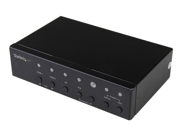 Startech Multi-Input HDBaseT Extender with Built-in Switch - DisplayPort VGA and HDMI Over CAT5e or CAT6 - Up to 4K - up to 230 ft (STDHVHDBT) - Vi...
