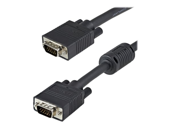 StarTech 1m Coax High Resolution Monitor VGA Cable HD15 M/M - VGA-kabel - HD-15 (VGA) (hann) til HD-15 (VGA) (hann) - 1 m - formstøpt, tommelskruer...