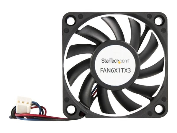 StarTech.com FAN6X1TX3, Tuuletin, 6 cm, 4000 RPM, musta