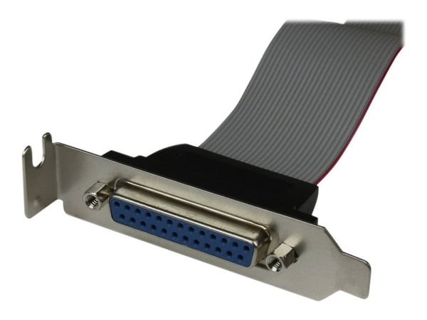 StarTech Low Profile 16in Parallel Port Header Cable Adapter w/ Bracket - DB25 to IDC26 Parallel Port Bracket DB-25 (F) to IDC 26 (F) (PLATE25F16LP...