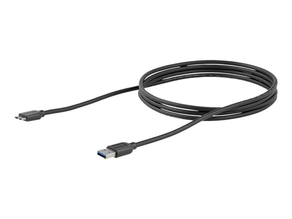 StarTech 2m 6ft Slim USB 3.0 A to Micro B Cable M/M - Mobile Charge Sync USB 3.0 Micro B Cable for Smartphones and Tablets (USB3AUB2MS) - USB-kabel...